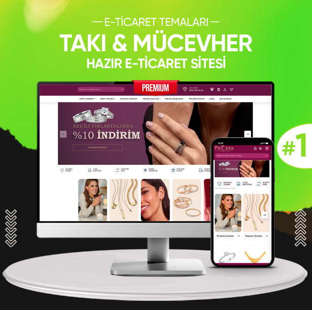 Mücevher - Takı Sitesi E-Ticaret Yazılımı #1