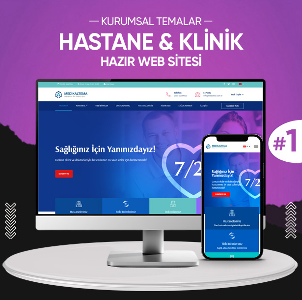 Hastane - Klinik Web Sitesi Teması #1