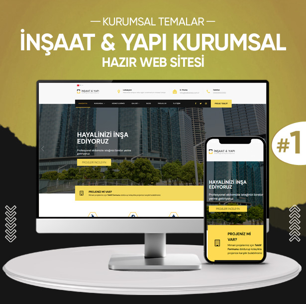 İnşaat - Yapı Kurumsal Web Teması #1
