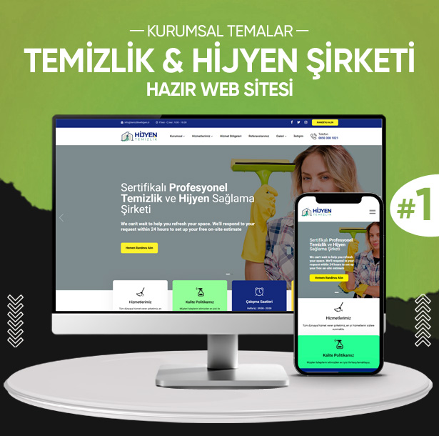 Temizlik Şirketi Web Sitesi Teması #1